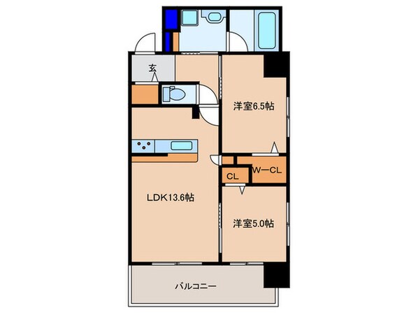 クレストコ－ト同心の物件間取画像